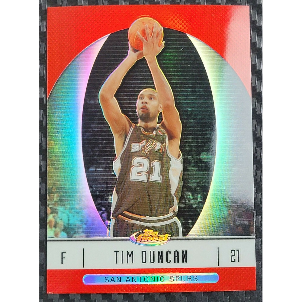 2006-07 Topps Finest Tim Duncan Refractor San Antonio Spurs